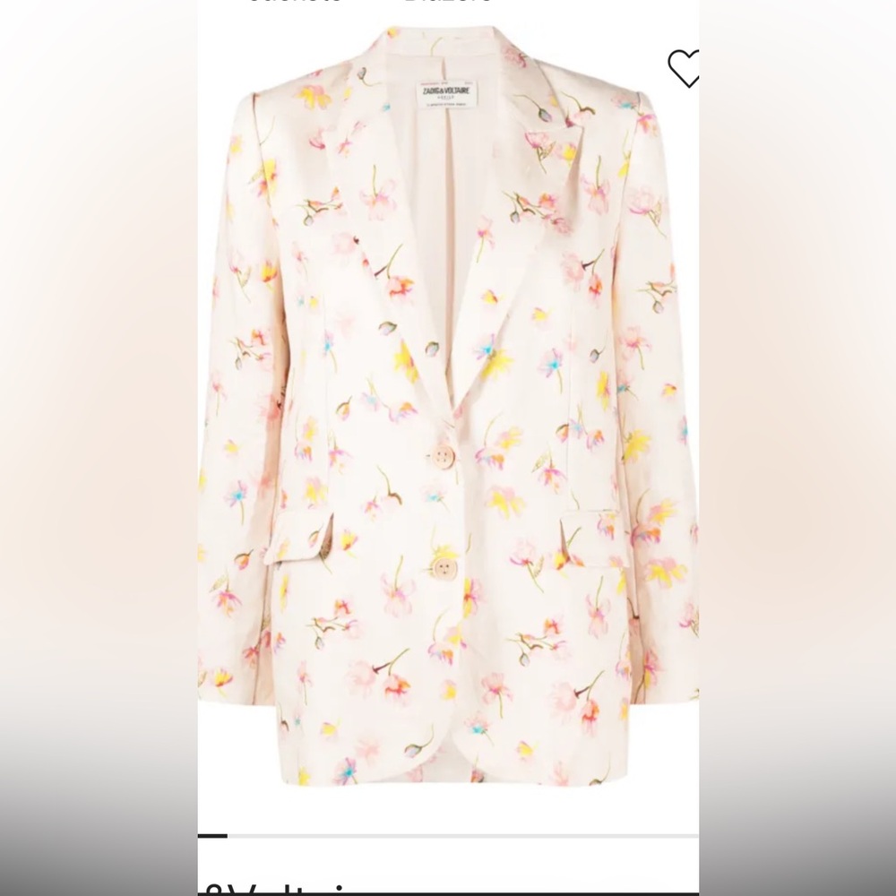 Adding & Voltaire Floral Vegy linen Courtney Blazer